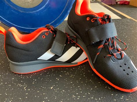 adipower 2 weightlifting shoes.